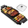 iMountek 2 in 1 Electric Hot Pot with Grill 2800W Smokeless Non-Stick Korean BBQ