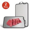 NewHome 2Pcs Double Sided Cutting Board Stainless Steel