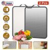 NewHome 2Pcs Double Sided Cutting Board Stainless Steel