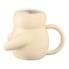 Mainstays 16 oz Cream Sculpted Hug Earthenware Mug