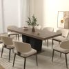 Extendable Dining Room Table for 4-10 People,Wooden Transformer Kitchen Dining Table with Black Double Sturdy Pedestal Base