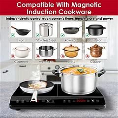 iMountek 4000W Induction Cooktop Portable Double Induction Cooker