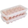 NewHome 2Pcs Plastic Egg Holder Stackable Egg Storage Box