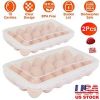 NewHome 2Pcs Plastic Egg Holder Stackable Egg Storage Box