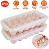 NewHome 2Pcs Plastic Egg Holder Stackable Egg Storage Box