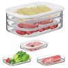 NewHome 2Pcs Deli Meat Container With Lid for Fridge