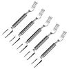 NewHome 5Pcs 2 in 1 Watermelon Cutter Slicer Fork Stainless Steel