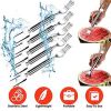 NewHome 5Pcs 2 in 1 Watermelon Cutter Slicer Fork Stainless Steel
