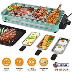 NewHome 2000W Electric Indoor Grill 2 in 1 Electric BBQ Gill with Grill