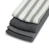 4-Pack Kitchen Towels â€“ Gray & White, Ultra-Absorbent, Durable & Machine Washable, 16x28"