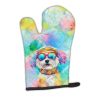 Bichon Frise Hippie Dawg Oven Mitt Heat Resistant Thick Oven Mitt for Hot Pans and Oven, Kitchen Mitt Protect Hands, Cooking Baking Glove