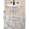 Werner Glossy White and Chrome Round Bar Table