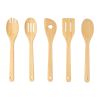 5pk Bamboo Spoons for Cooking, Kitchen Essential Tools Set