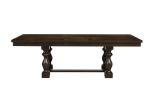 Modern Country Style Dark Oak Finish Dining Table 1pc with Extension Leaf Wooden Dining Furniture Industrial Aesthetic