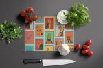 NEW Lots of Black and Tan Yorkie Glass Cutting Board Decorative Tempered Glass Kitchen Cutting and Serving Board Large Size Chopping Board