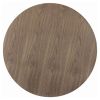 Brown and Black Round Dining Table