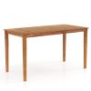 Rectangular Outdoor Dining Table Acacia Wood for 4-6 People