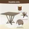 Modern Farmhouse Square Counter Table 45inch Solid Wood Rubberwood Antique Finishing Rustic Look Distressed Look Wire Brushed for 4 seaters 36inch hei