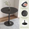 Modern Round Dining Table, âˆ…31.5'' Kitchen Dining Room Furniture, Coffee Table, Leisure Table, Living Room Table, Black, Christmas Gifts