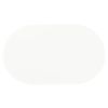 White and Chrome Oval Dining Table