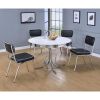 White and Chrome Round Dining Table