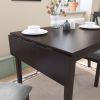 29"- 45" Extendable Dining Table for 4, Folding Kitchen Table with Rubberwood Legs, Space-Saving Dinner Table for Living Room, Kitchen, Dining Room
