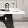 Marble Dining Table for 6-8, 79" Modern Luxury Dining Room Table for Kitchen