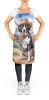 Greater Swiss Mountain Dog Cowboy Welcome Apron Cooking Kitchen Server Baking Crafts Gardening for Adult Women Men, Unisex, Large, Multicolor