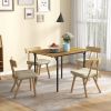 HOMCOM Foldable Dining Table for 2 to 4 People, Industrial Drop Leaf Table, Kitchen Table for Small Spaces, Walnut