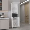 Maeser Kitchen Pantry, 3 Doors, 4 Legs, 5 Shelves