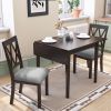 29"- 45" Extendable Dining Table for 4, Folding Kitchen Table with Rubberwood Legs, Space-Saving Dinner Table for Living Room, Kitchen, Dining Room