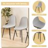 Dining Chairs Set of 4 modern kitchen dining chairs, linen padded seats