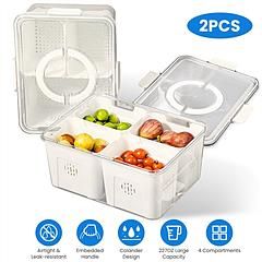 NewHome 2Pack Airtight Fruit Storage Containers