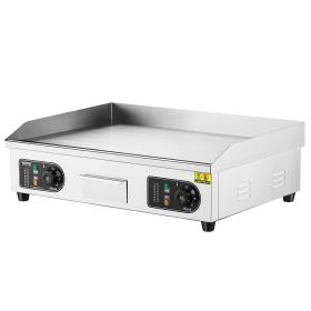 VEVOR Commercial Electric Griddle, 2800W Countertop Flat Top Grill, 122Â°F-572 Â°F Adjustable Temp (Flatbed Type: Full Flat, Pan Size: 26 inch)