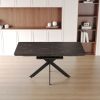 62.4" Extendable 78.15"Very large Grey Dining Table Modern Mid-Century Kitchen Table Set for Dining Room, party Table,Conference table