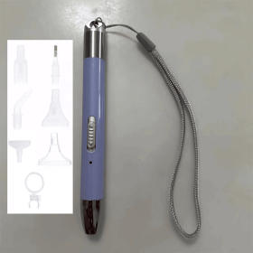 1pc USB Rechargeable Lighting 5D Diamond Painting Point Drill Pen Set Tools DIY Luminous Embroidery Diamond Drawing Drill Pen (Color: Purple)