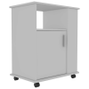 Munich Lower Microwave Pantry Single Door Cabinet, Three Lateral Shelves, Two Interior Shelves