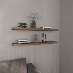 Pantego Floating Shelves with 1 Shelf (Color: Mahogany)