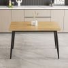 Modern minimalist wood grain tabletop dining table, stylish dining table, kitchen dining table, sturdy and durable, easy to assemble
