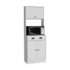 Apex Kitchen Pantry with Drawer, Two Cabinets, and Microwave Stand
