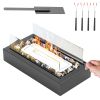 Portable Tabletop Fire Pit with Roasting Sticks - Indoor Outdoor Ethanol Fireplace for Christmas, Party, Wedding, Patio, Backyard, Balcony Decor