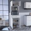 Mucura Microwave Double Door Cabinet, One Drawer, One Shelf For Microwave