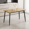Modern minimalist wood grain tabletop dining table, stylish dining table, kitchen dining table, sturdy and durable, easy to assemble