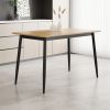 Modern minimalist wood grain tabletop dining table, stylish dining table, kitchen dining table, sturdy and durable, easy to assemble