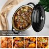 Cast iron soup POTS are suitable for various tools, such as ceramic, gas, induction cookers or barbecue grills. It can be used for cooking