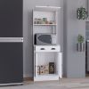 Apex Kitchen Pantry with Drawer, Two Cabinets, and Microwave Stand