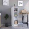 Uluru Kitchen Pantry, Single Door Cabinet, Four Interior Shelves
