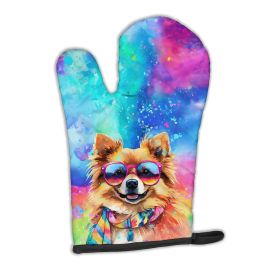 Pomeranian Hippie Dawg Oven Mitt Heat Resistant Thick Oven Mitt for Hot Pans and Oven, Kitchen Mitt Protect Hands, Cooking Baking Glove (Default: Default)